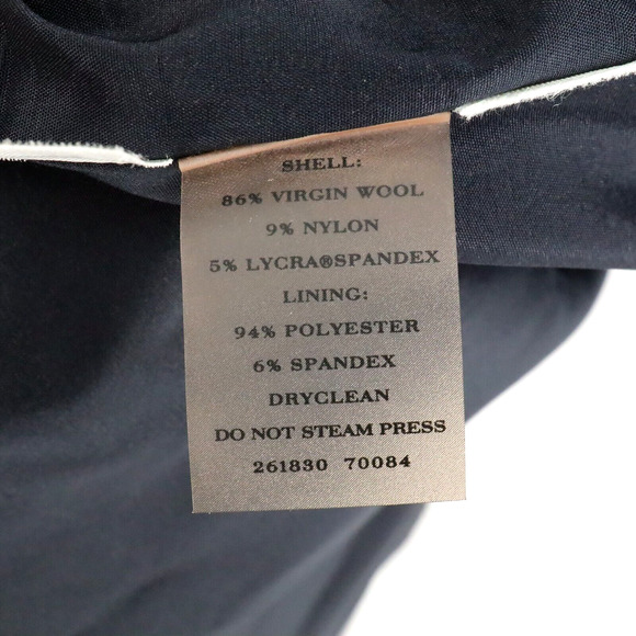 Ann Taylor Jacket Womens 10 Dark Navy Blue Wool Blend Lined Blazer Pockets - Picture 9 of 15